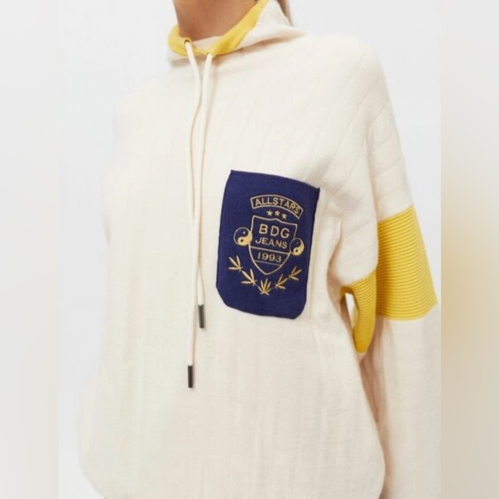 Urban Outfitters BDG Beckette Mock Neck Sweater- Sz XS Ret $148 cream color